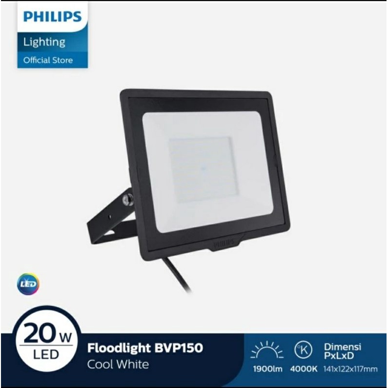 Philips Lampu Sorot Led Floodlight 20W 20 Watt BVP150