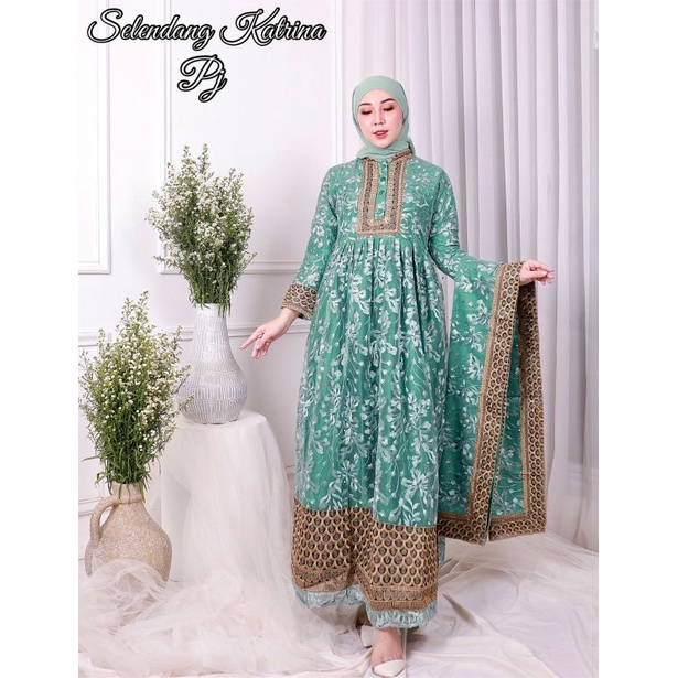 Gamis Selendang Katrina Ekslusif Original Pelangi Jaya Butik-Tosca