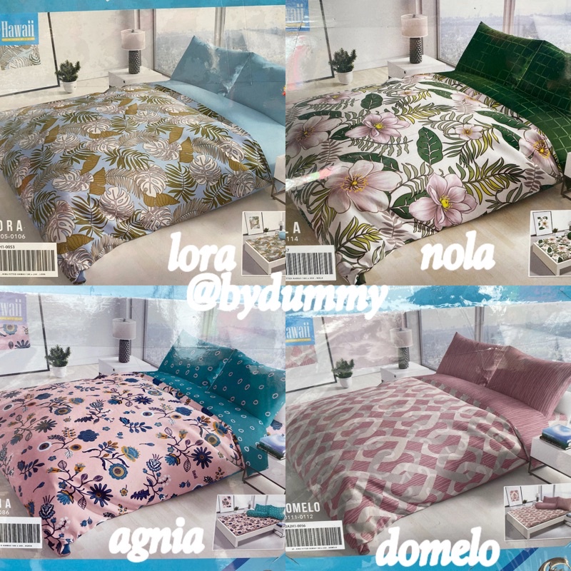 Sprei My love Hawaii bantal 4 ukuran 180x200
