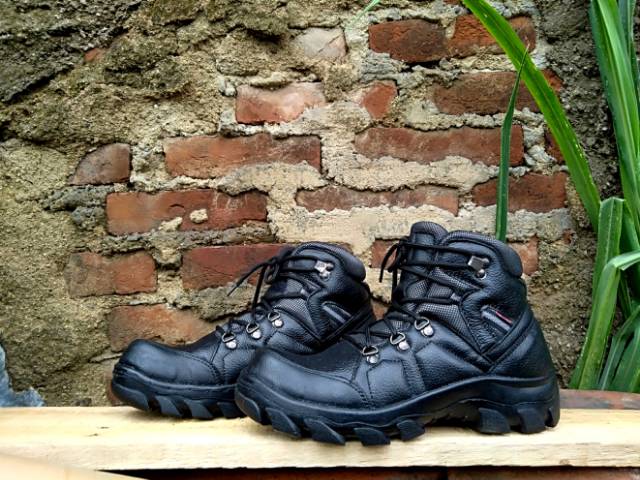 SEPATU BOOTS SAFETY PRIA UJUNG BESI SHOES PDL KULIT TERMURAH