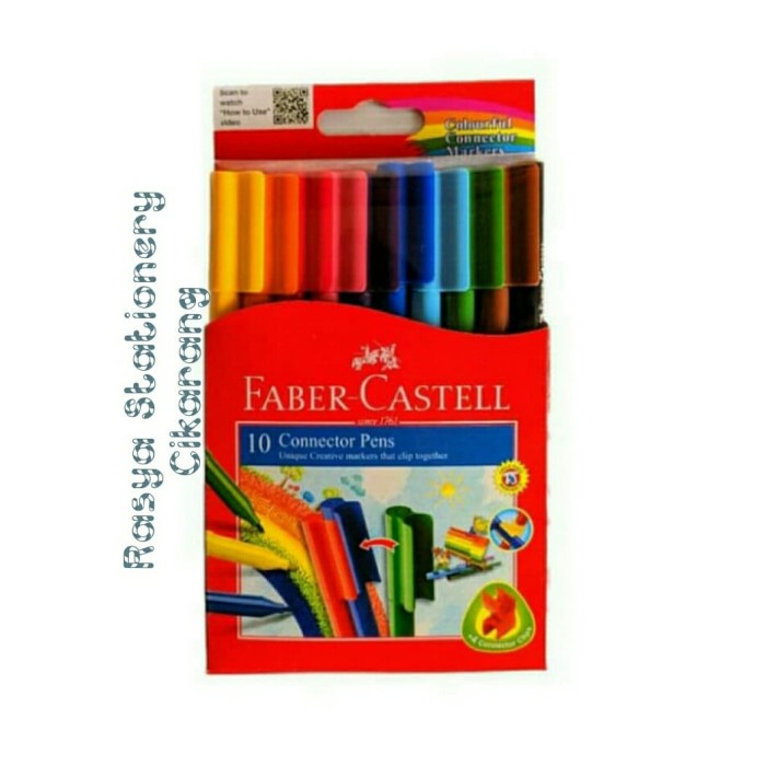 

Aman Spidol Warna Faber-Castell Isi 10 Warna / Connector Pen Faber-Castell Bergaransi