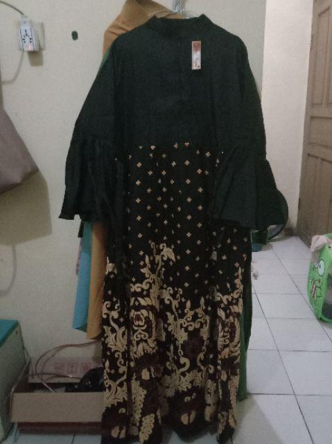 Zola_batik Batik Couple Gamis Belva Lengan Panjang