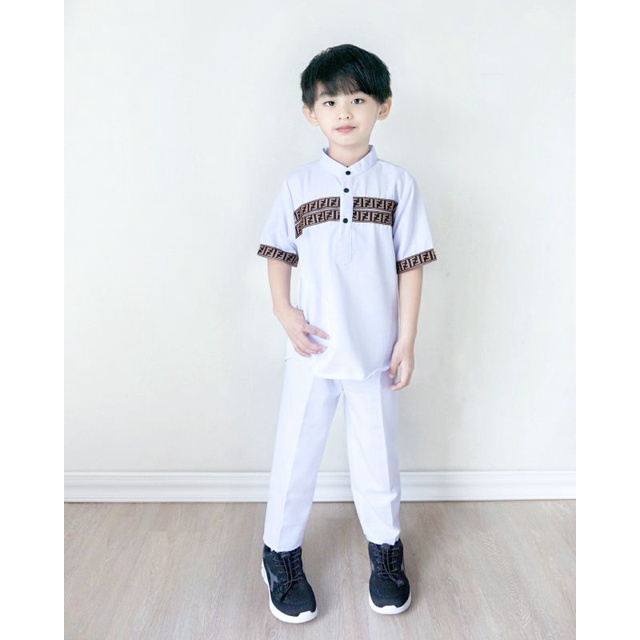 Baju Koko Anak Laki - Laki // Stelan Koko kurta FF Anak 2 - 9 THN