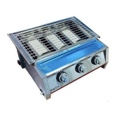 KOMPOR PANGGANGAN GRILL BBQ MURAH NIKO 3 Tungku /  NIKO 2 TUNGKU KOMPOR NIKO NK-GR3ST/ NK GR2ST BODY STAINLESS