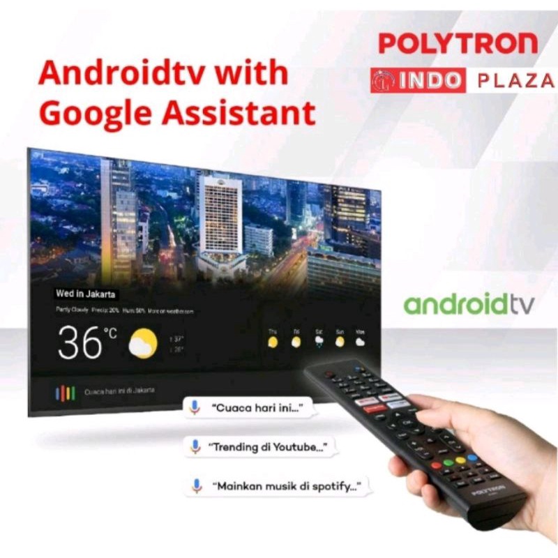 TV POLYTRON 40 / 39 INCH SMART DIGITAL PLD-40AG9953 (Khusus Medan)