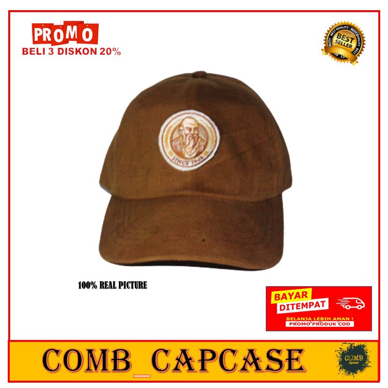 TOPI PRIA BASEBALL CAP LOGO BORDIR ORANG TUA MURAH ORIGINAL