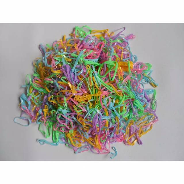 

1pak (isi 100pc) karet jepaang warna warni,simple,