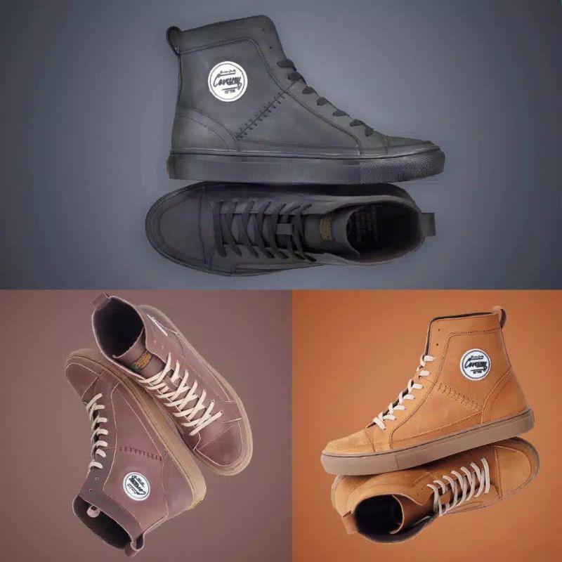 Sepatu Pria Sepatu Sneaker Casual Cev Dante High Kulit asli