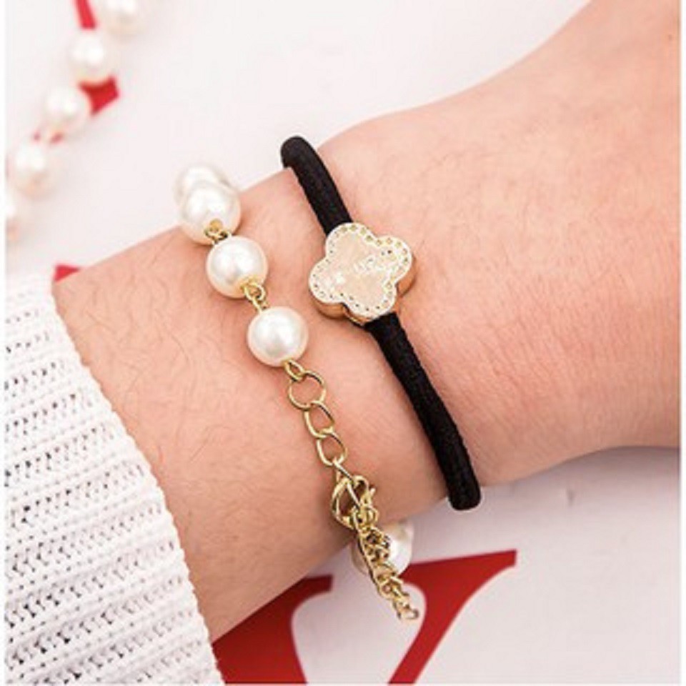 ☛BELIDEH☚ R128 Ikat Rambut Karet Hitam Karakter Kuncir Rambut Wanita Bulat Lucu Cantik Gelang Murah R575 R123-2