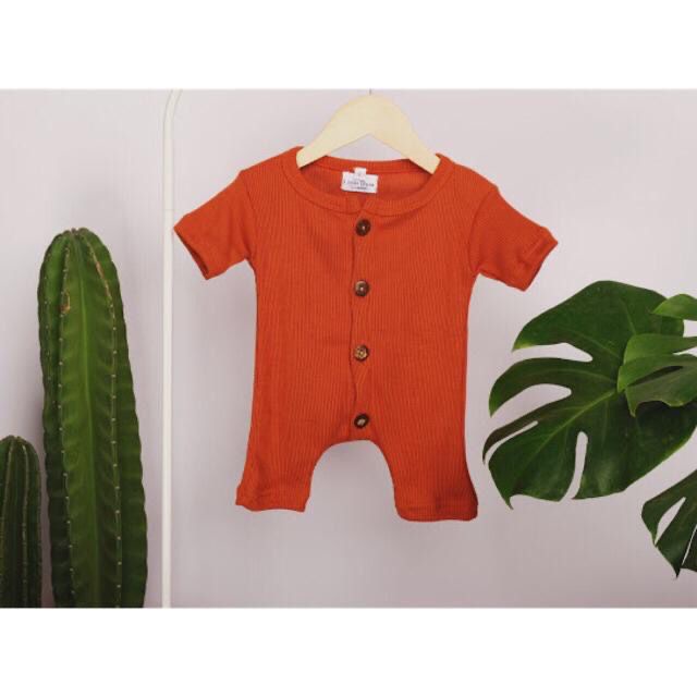 LITTLEDYRA ROMPER DYRA ROMPER SEGIEMPAT ANAK BAYI 0-3 TAHUN-TERACOTA/ LITTLEDYRA