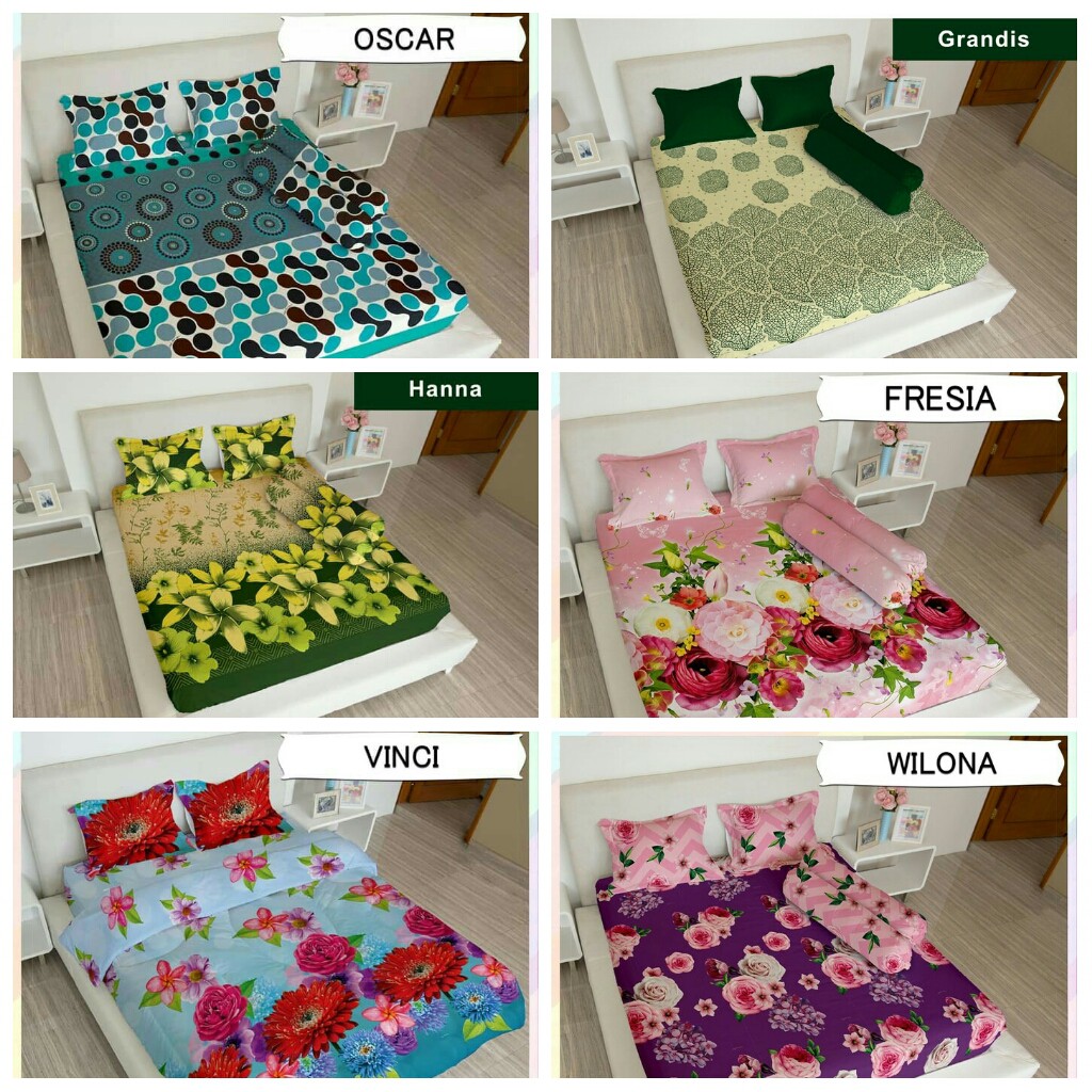 SPREI LADY ROSE KING 180x200 MOTIF DEWASA