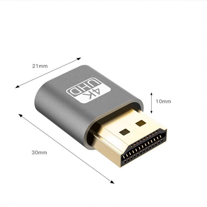 HDMI Virtual Display 4K DCC EDID Dummy Plug Display Cheat - Cocok untuk Para Miner Penambang Crypto