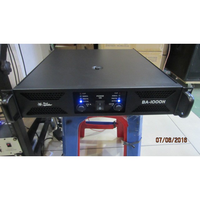 (PETI KAYU) power profesional amplifier black spider BA 1000 H