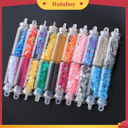 Huluboy Huluboy♡ 20pcs Botol Kaca Mini Untuk Dekorasi Manicure DIY