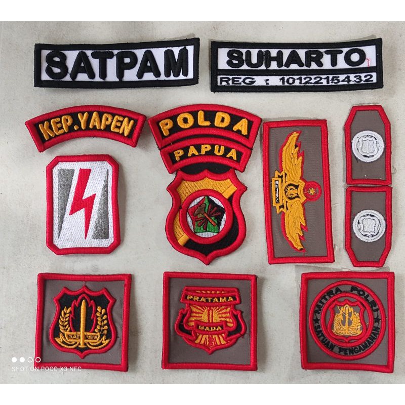 Bordir  3D logo satpam terbaru