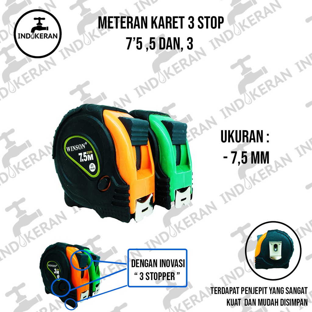 INDOKERAN - Meteran Karet Tukang Measuring Tape - High Quality