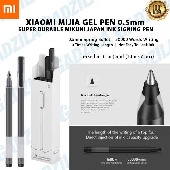 

Xiaomi Mijia Gel Pen 0.5mm Super Durable MiKuni Japan Ink Signing Pen - 1pc
