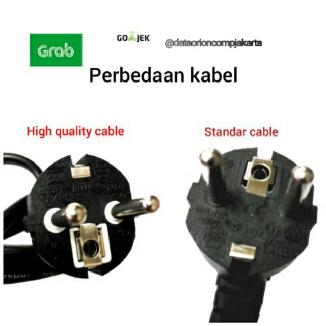 High quality Kabel power adaptor laptop cable power notebook 3 lubang panjang 1.5