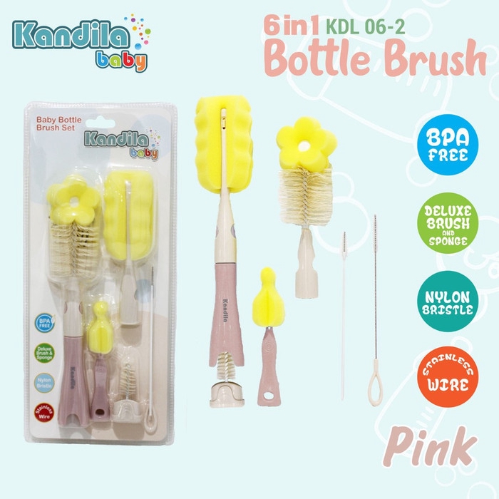 BOSU286 SIKAT BOTOL KANDILA BABY 6IN1 BOTTLE BRUSH KDL06-2