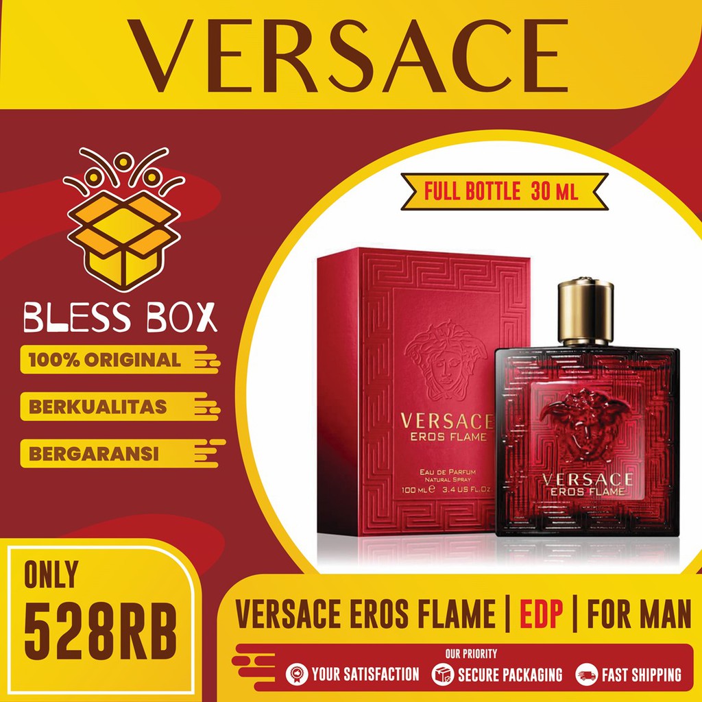 PARFUM VERSACE EROS FLAME ORIGINAL PRIA COWOK EDP 30ML HF54