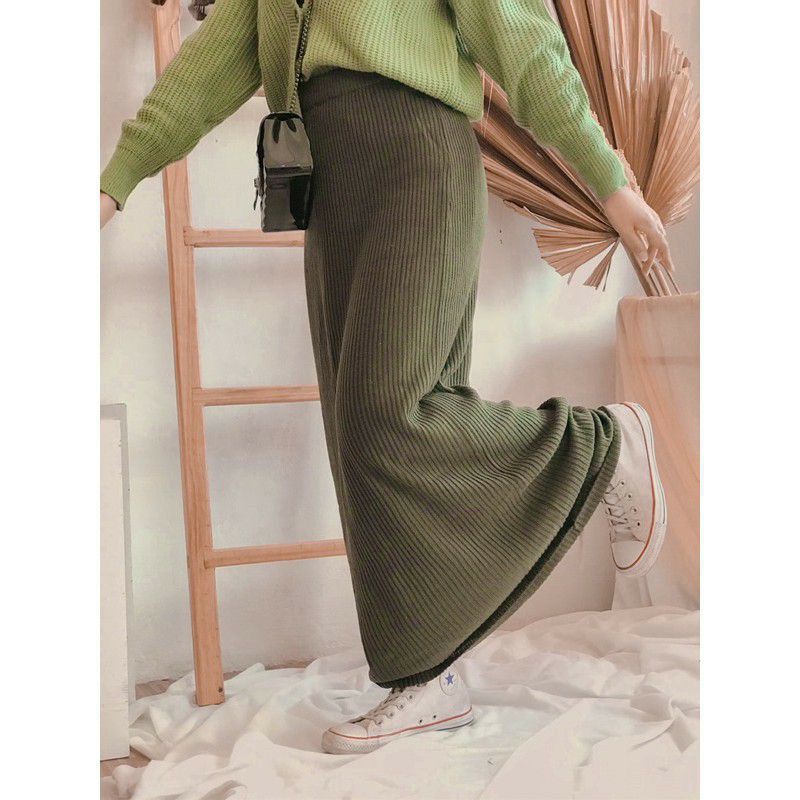 ROK SPAN RAJUT - ROK PREMIUM RAJUT - SPAN ROK - ROK WANITA RAJUT-Rok Army