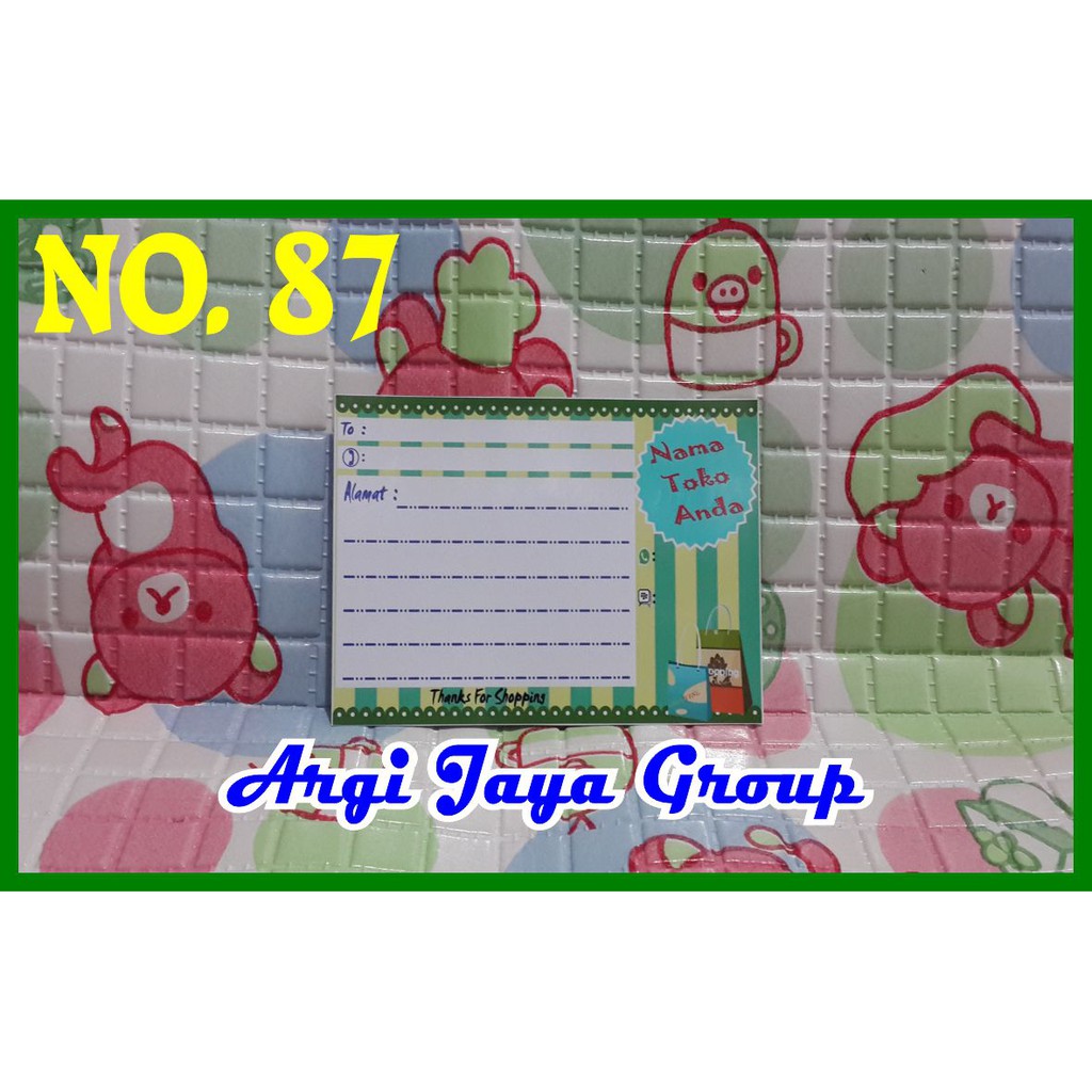 STICKER ALAMAT / LABEL / STIKER PENGIRIMAN NOMER 87 ( 10 