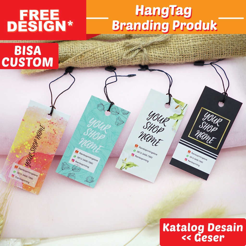Hang Tag Baju  FREE DESIGN Label Baju  Cetak Hangtag 