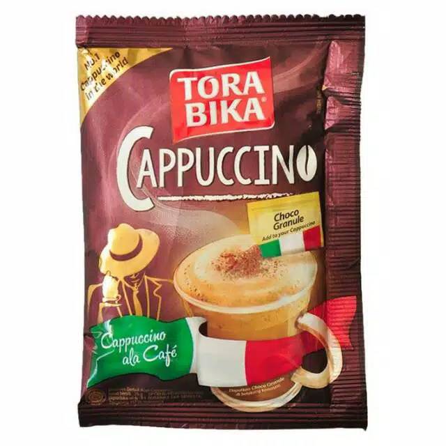 

Tora bika capuccino coffee kopi bubuk instant gula 1 renteng 10 sachet @25gr