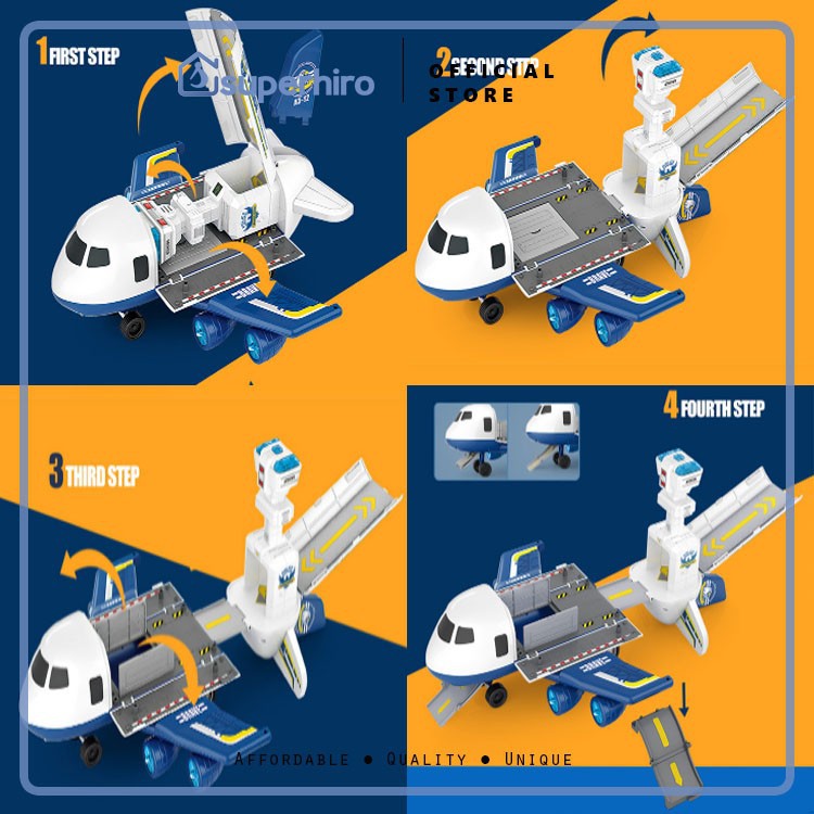 Jumbo Airplane rescue track Set Mainan Pesawat Besar Kado Hadiah