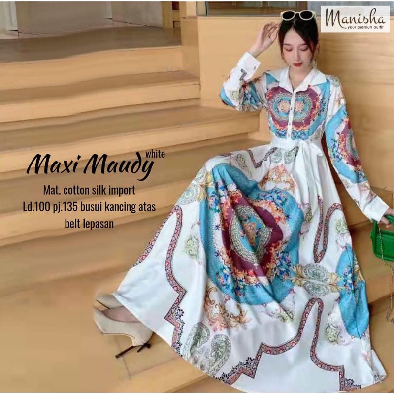 Gamis Import Terbaru Maxi MAUDY Silk