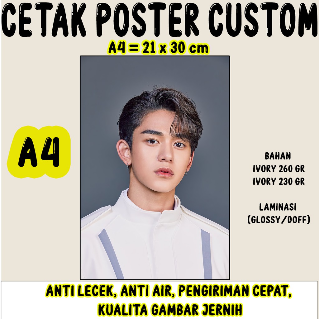 Jual Poster Custom A4 Cetak Poster Poster Bts Poster Kpop Poster