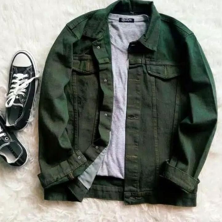 Paling Laris CUCI GUDANG JAKET LEVI PRIA WANITA RIPPED SKINNY JEANS HIJAU ARMY STRETCH SOFT JEANS PE