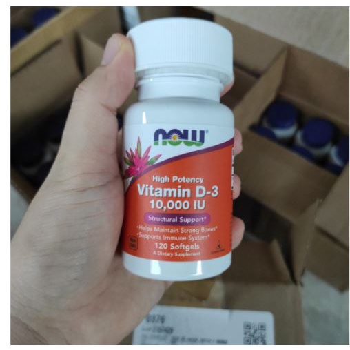 NOW Vitamin D3 10000 IU High Potency 120 Softgels