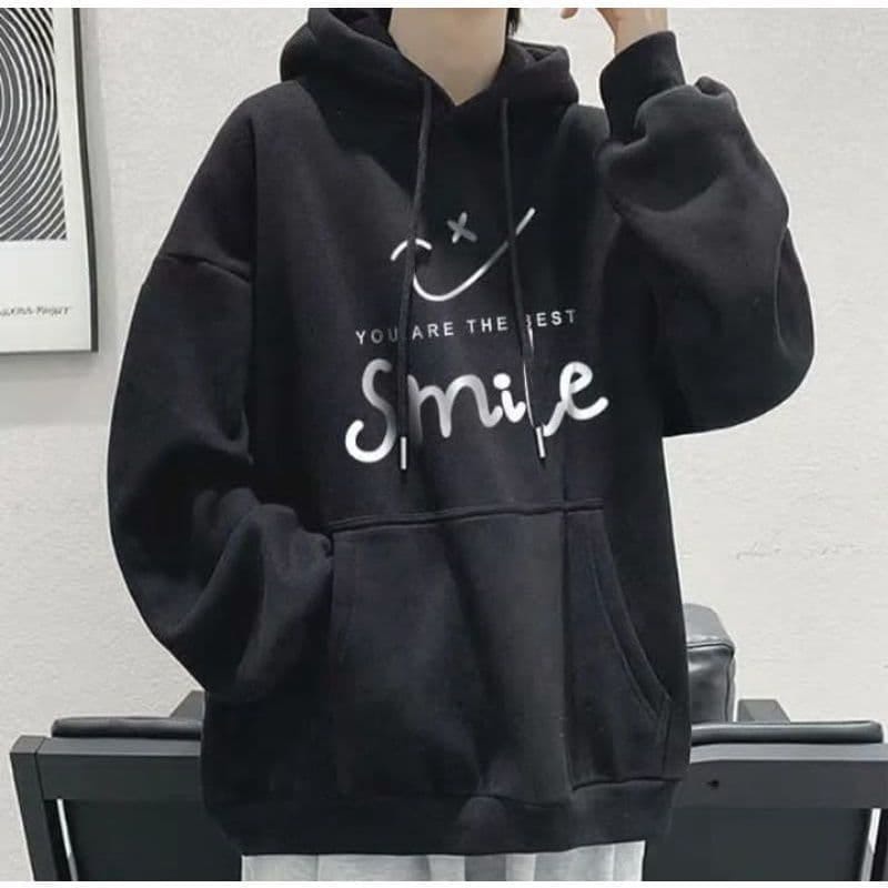 HOODIE UNISEX THE BEST SMILE FLEECE UNISEX TEBAL HALUS KEKINIAN TERBARU''