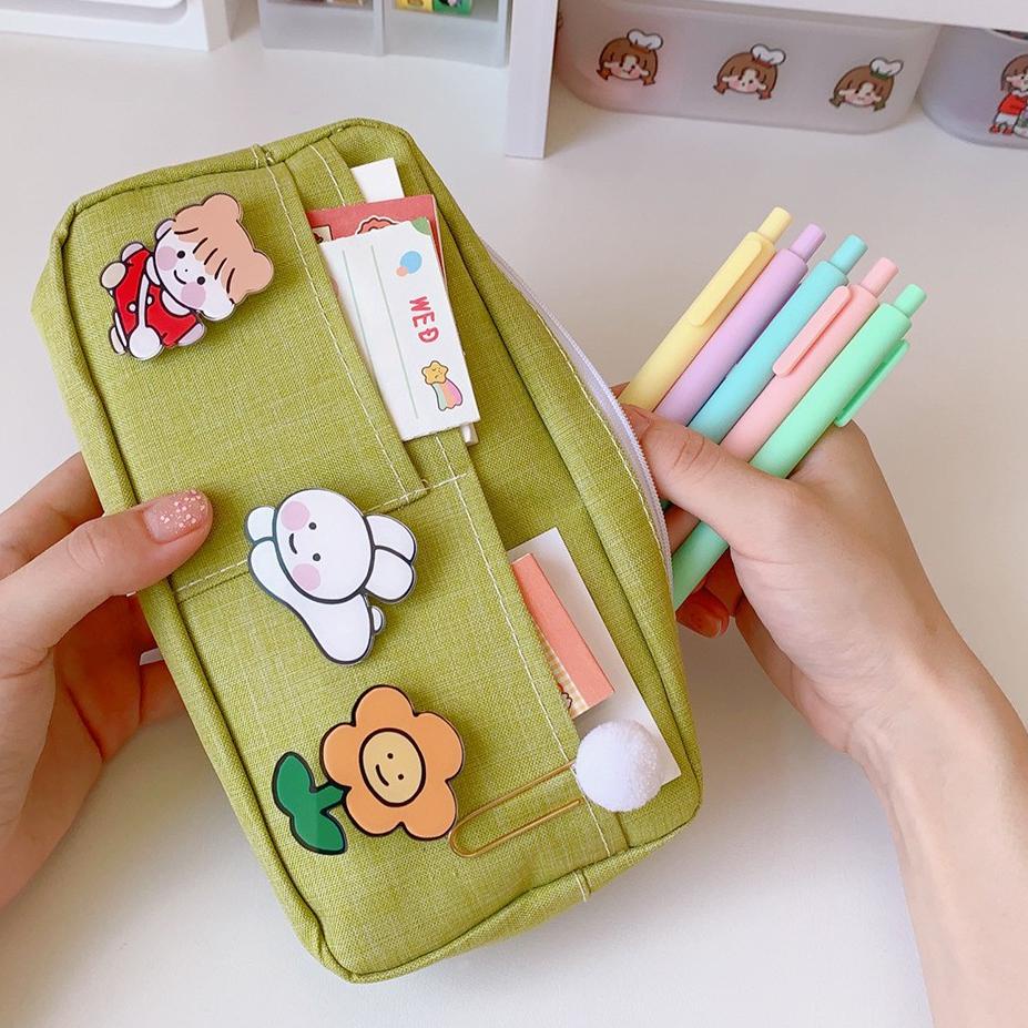 

[PRODUK WF9PP] TEMPAT PENSIL - CUTE FRIENDS LARGE CAPACITY CANVAS PENCIL CASE G7Y