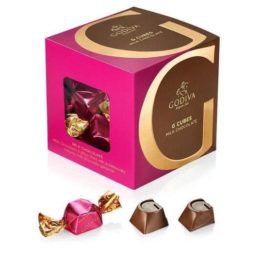 

Godiva G-Cube Dark Choc Strawberry isi 5 Pcs Coklat Godiva Cubes