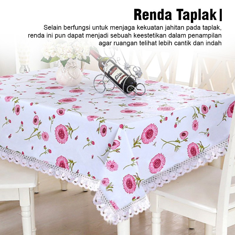 Taplak Meja Makan Persegi Anti Air Motif / Taplak Meja 6 Bangku High Quality - D12