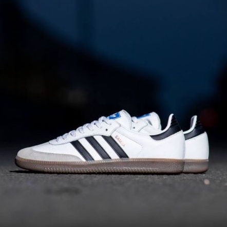 Adidas Samba White Black Gum Original Sneakers Pria