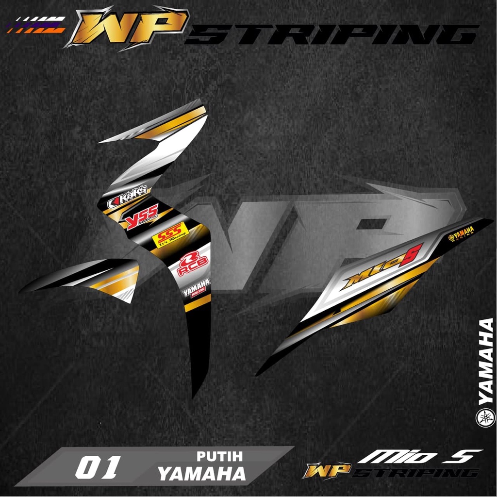 STIKER STRIPING MIO S / STCIKER VARIASI LIST SKOTLET MOTOR YAMAHA MIO S - 01