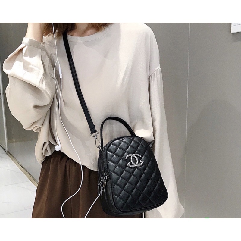 Sling Bag Import 3 Zipper - Tas Selempang Fashion Korea Import - Tas Wanita Import Premium