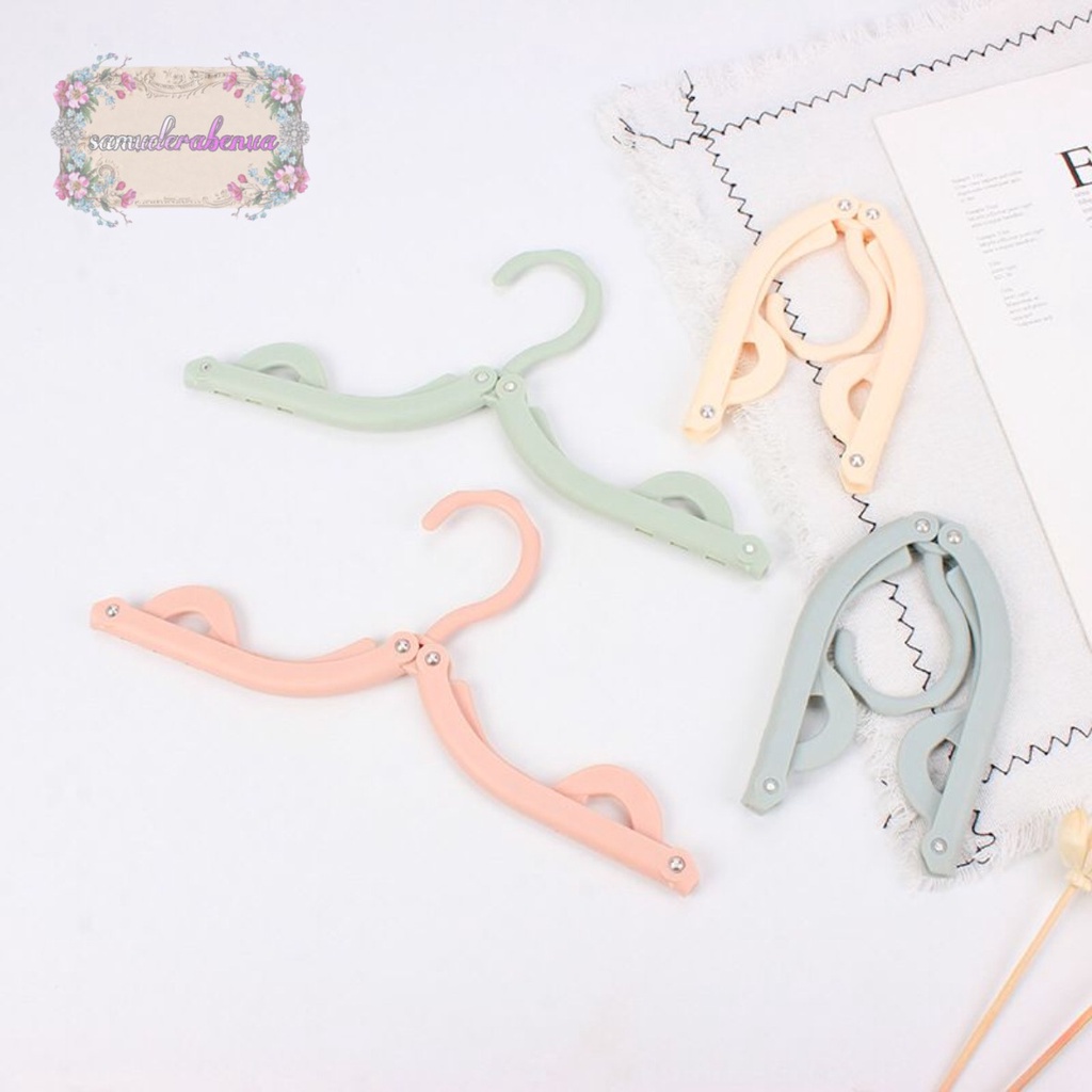 RT72 GANTUNGAN HANGER BAJU LIPAT PORTABLE travel plastik SB3450