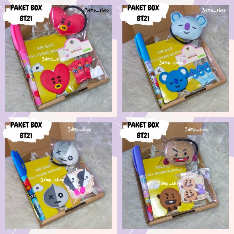Paket box hampers wisuda ultah gift kado bt21 bts tata koya coooky chimmy shooky rj mang van