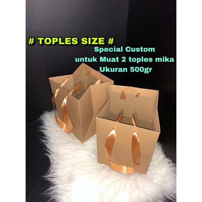 

(TERLARIS) Paper Bag / Tas Kertas / Paperbag / Bento Toples Kue Roti 15X15X20