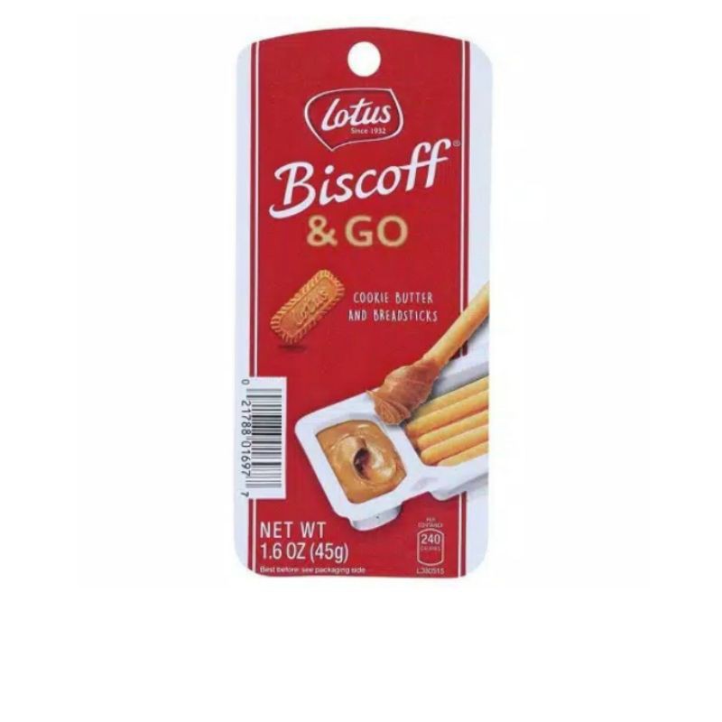 

Lotus Biscoff & Go Made In UK - Cookies Butter and Breadsticks Biscuit - 45 g