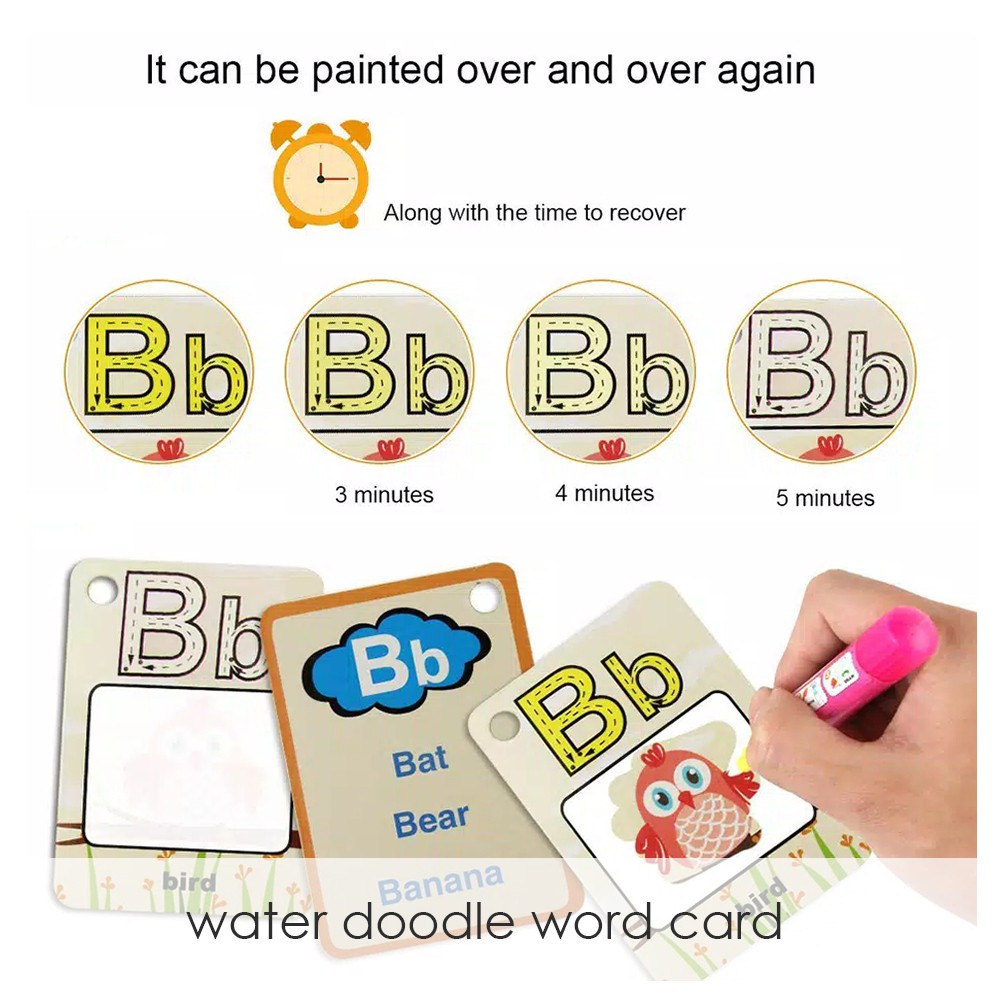 

RB Mainan mewarnai MAGIC DRAWING CARD 26pcs / magic water painting/ water doodle [EDUFUNTOYS]