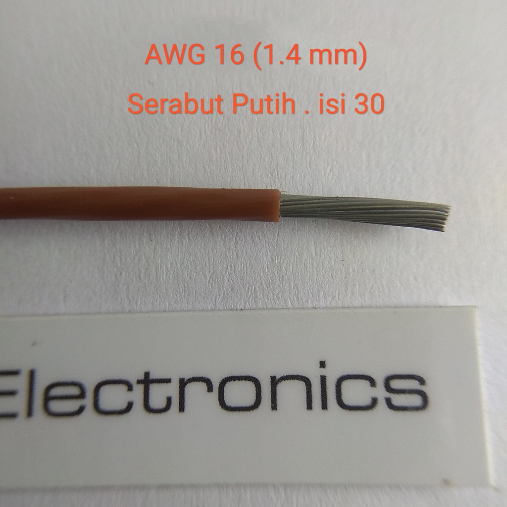kabel awg 16 (1.4 mm) coklat