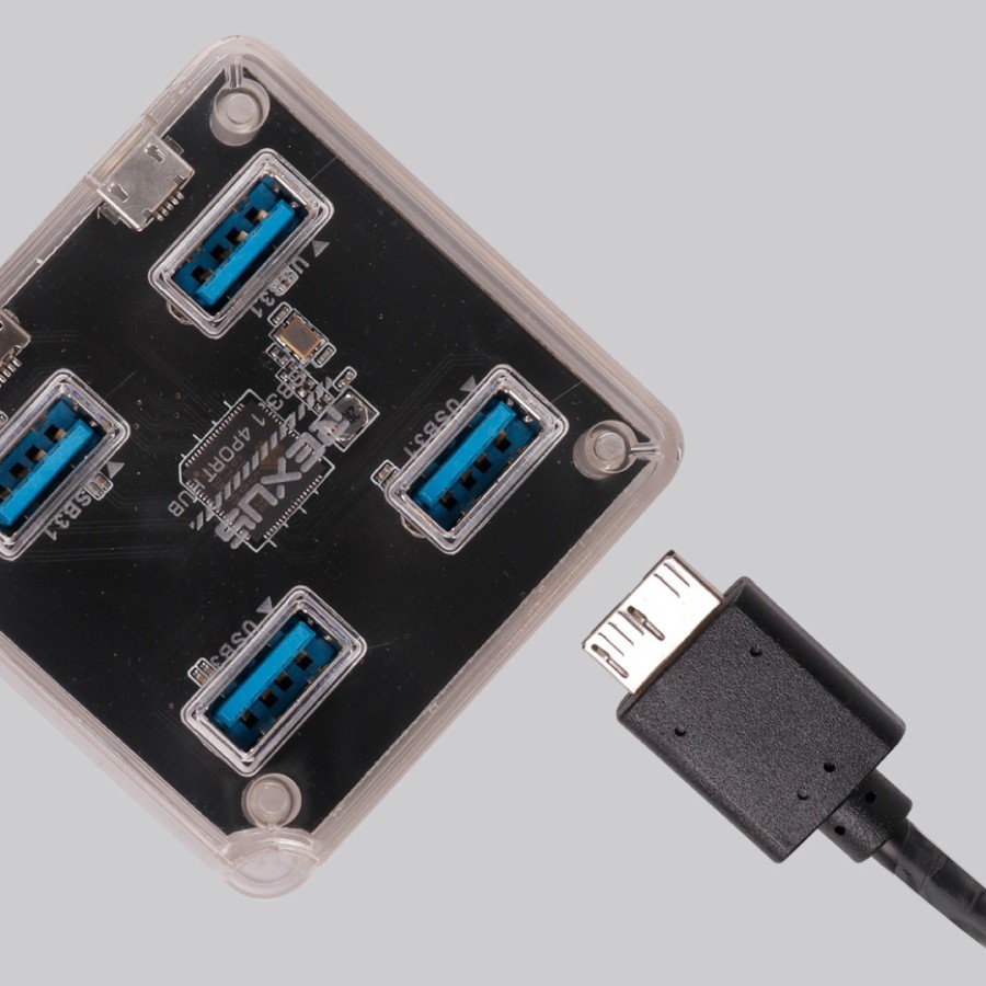 USB HUB REXUS RXH331 4 Port V.3.1 WITH USB TYPE C RXH-331