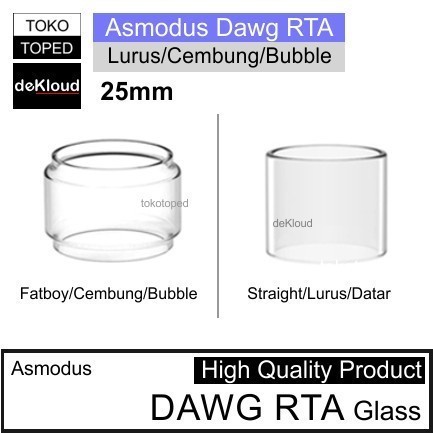 DAWG RTA Replacement Glass | 25mm kaca tabung tank