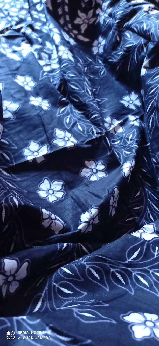 Maura Coupel Batik Couple Keluarga Sania Ruffle Ori Ndoro Jowi Dnt Motif Manuk Tarung Putih