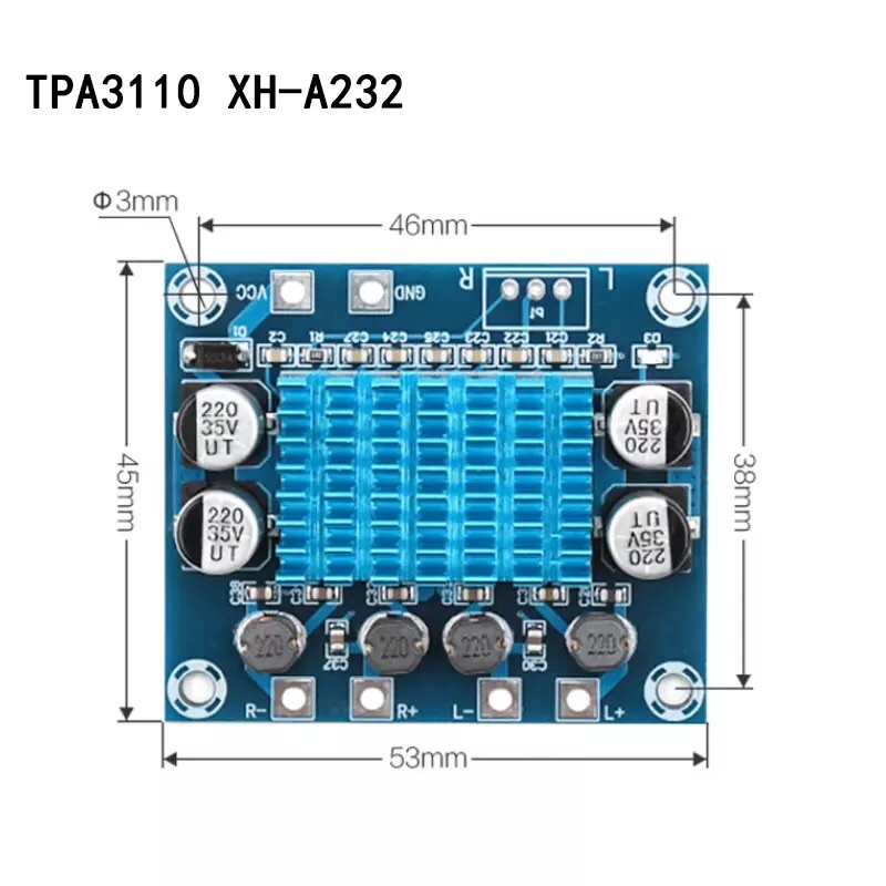 Power Amplifier TPA 3110 . XH-A232 Digital HiFi Power